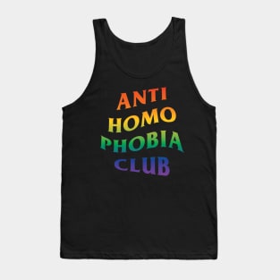 Anti Homophobia Club - LGBT Pride Rainbow Flag Tank Top